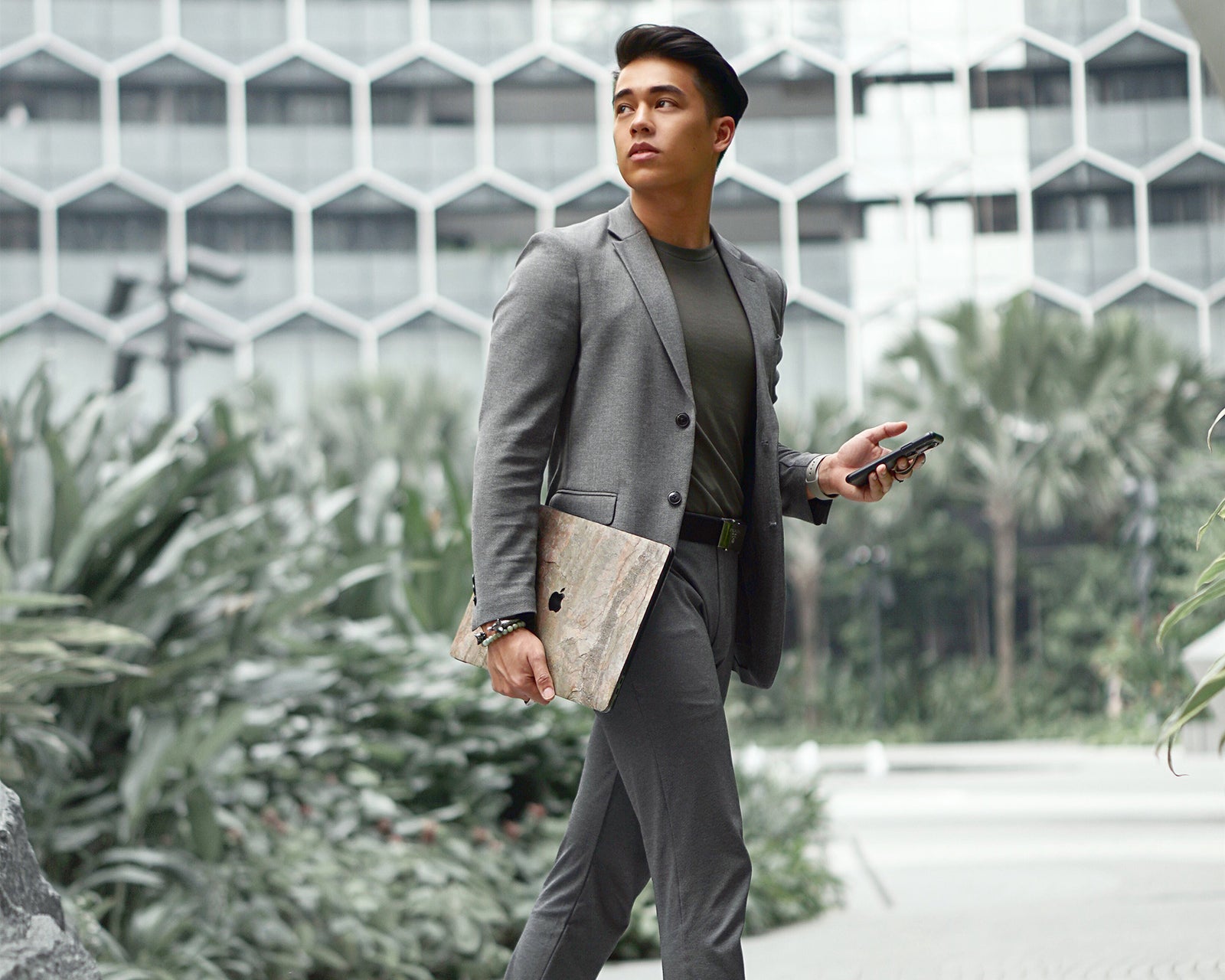 Macbook Skin - Made of Real Stone - Burning Forest