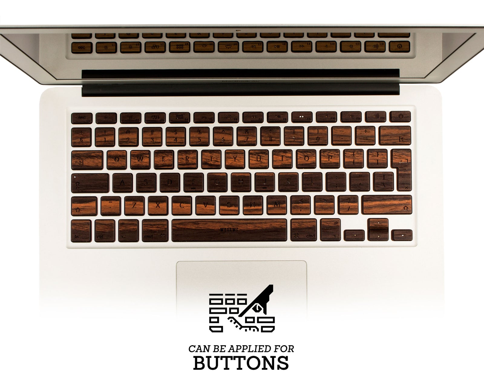 Macbook Wood Keyboard Skin - Ebony