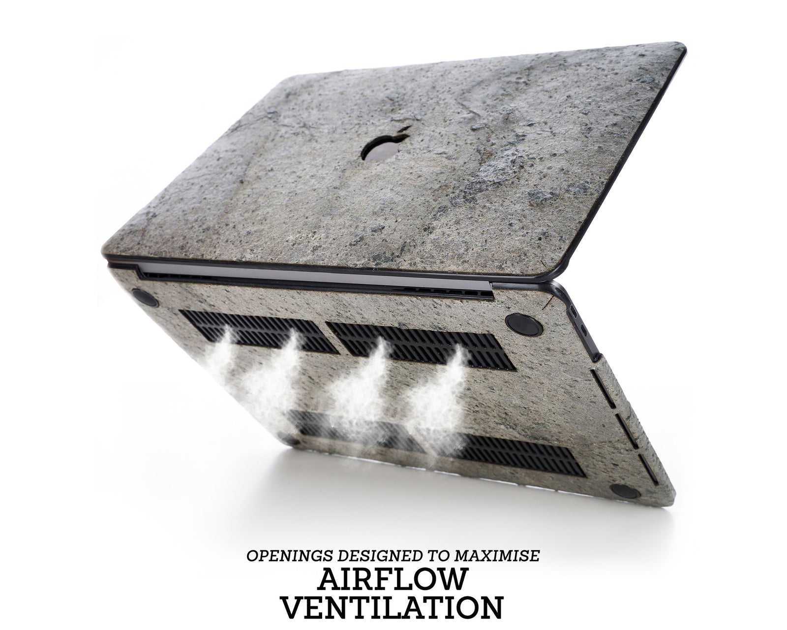 MACBOOK PROTECTIVE CASE - Made of Real Stone - Silver Grey