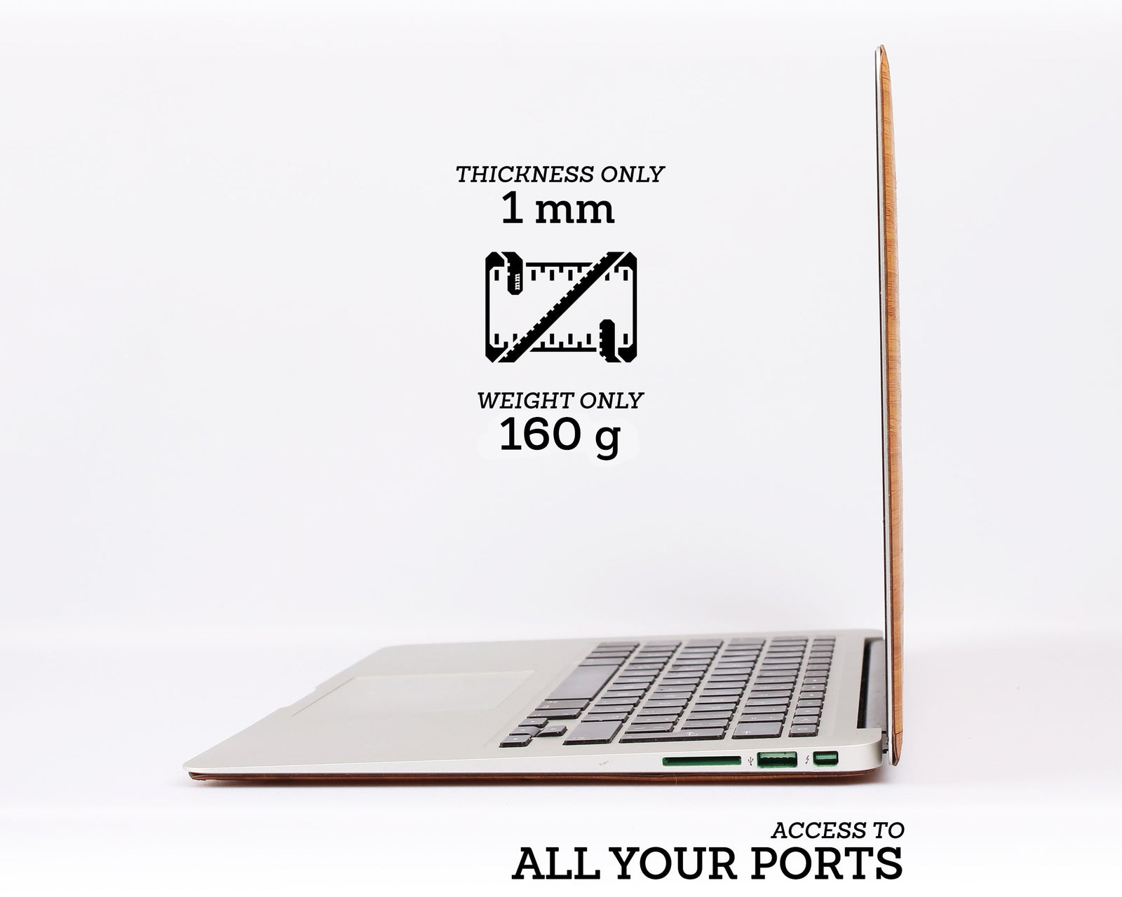 MacBook Skin - Made of Real Wood - Bamboo