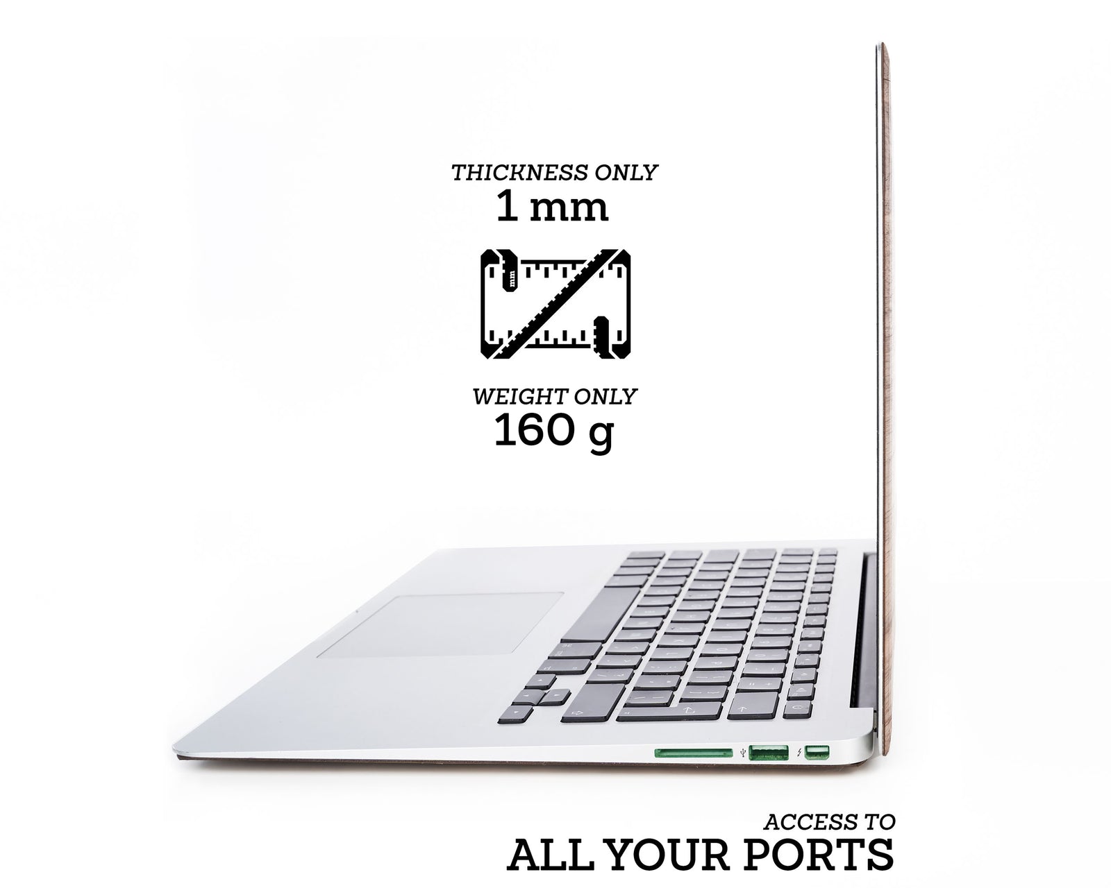 Bear in the Woods - Minimal - Macbook Wood Skin