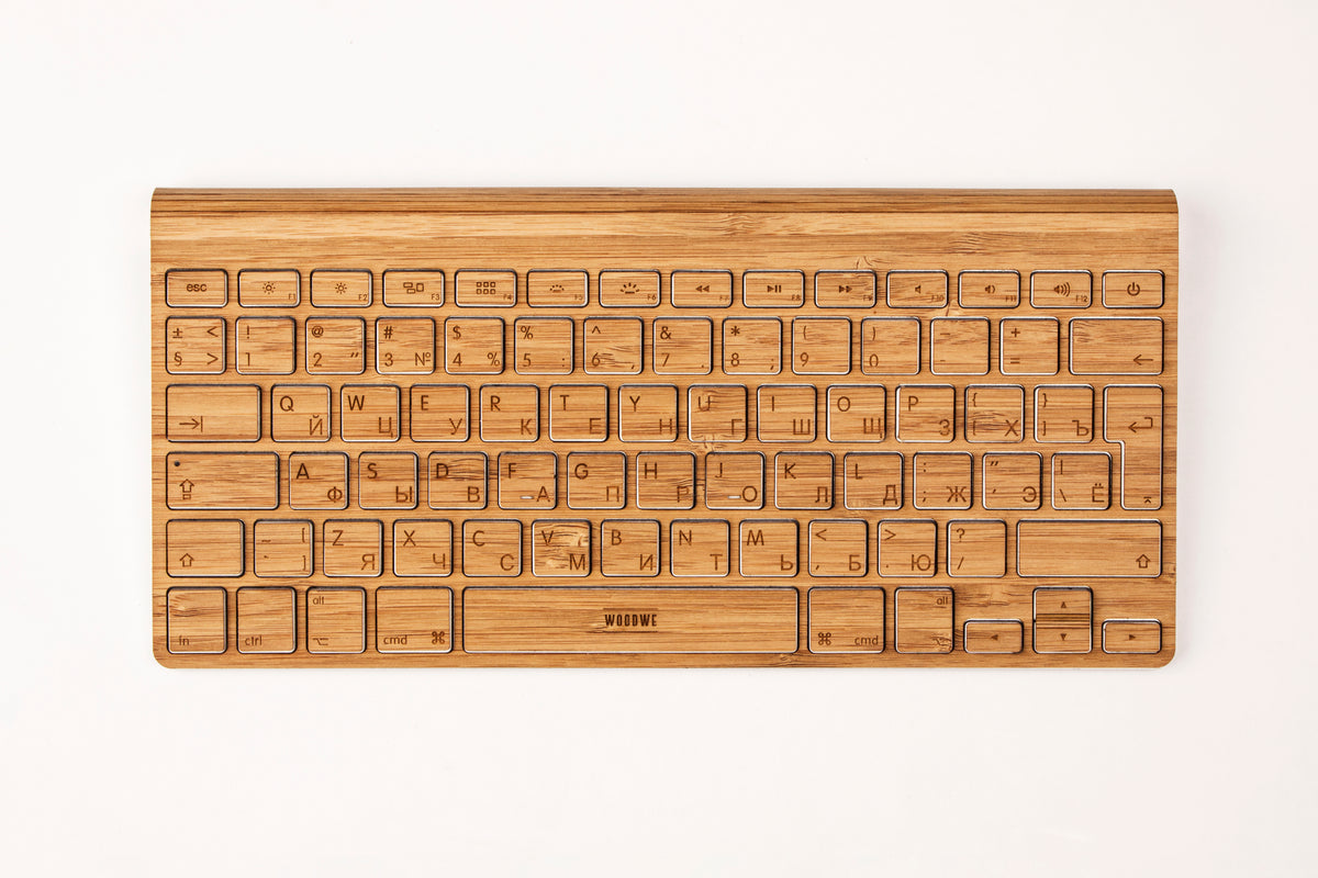 imac bamboo Keyboard Wood Sticker Decal Skin Cover Case 11 13 15 12 inch in .jpg