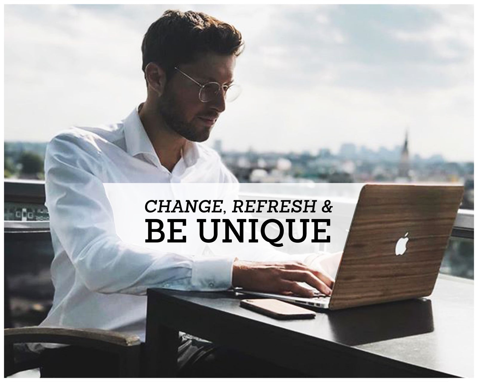 Fox in the Woods - Minimal - Macbook Wood Skin