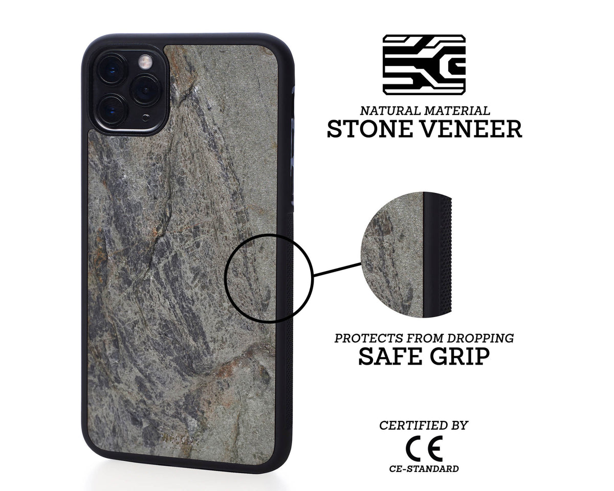 iphone case cover stone protection protective silver grey