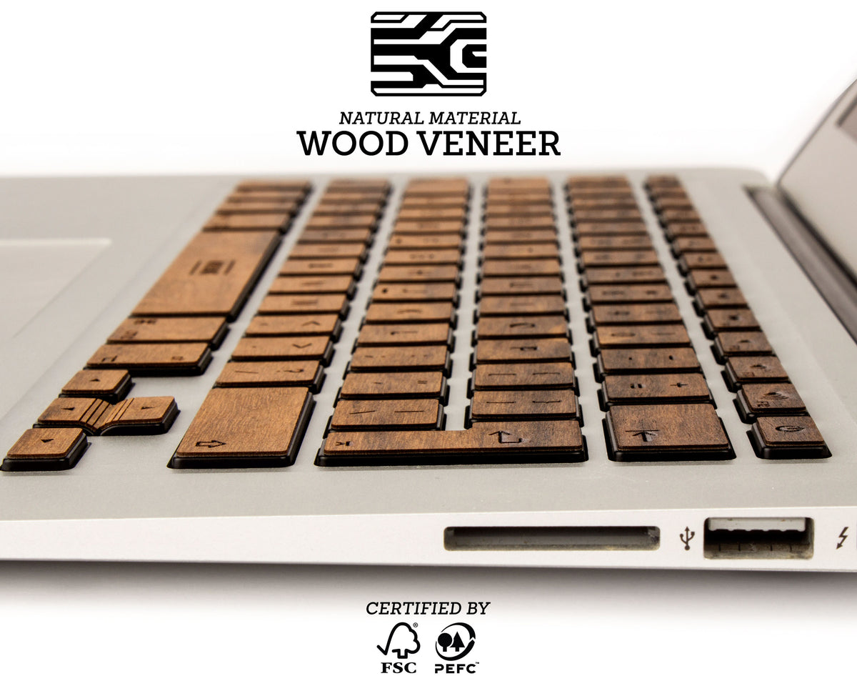 Macbook Wood Keyboard Skin - Imbuia