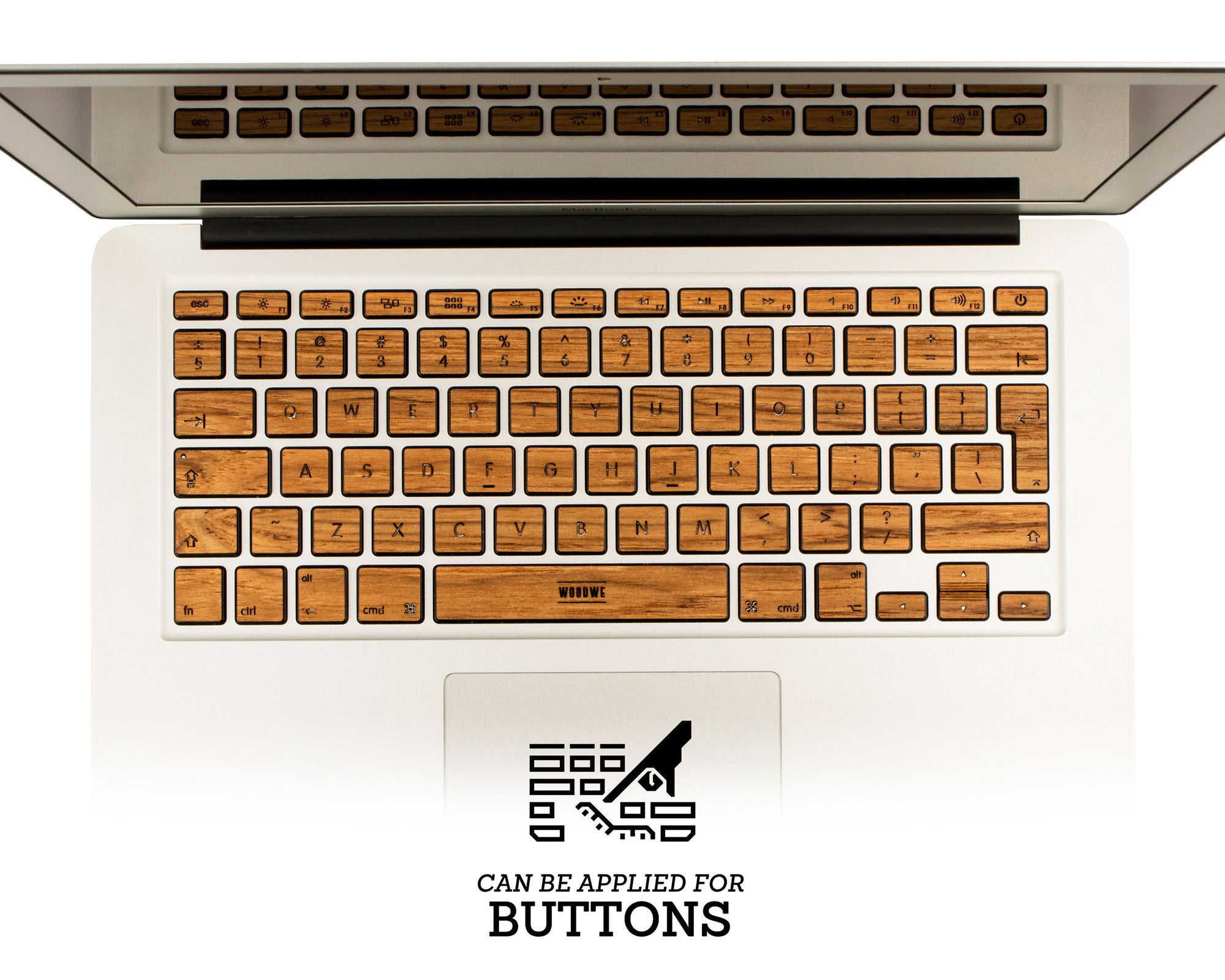 Macbook Wood Keyboard Skin - Light Teak