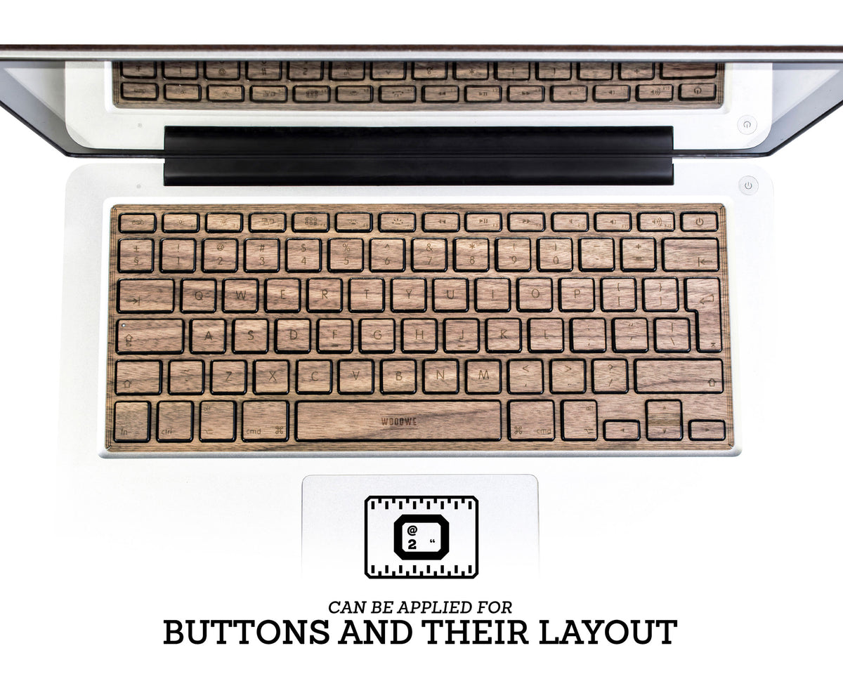 Macbook Wood Keyboard Skin - Walnut