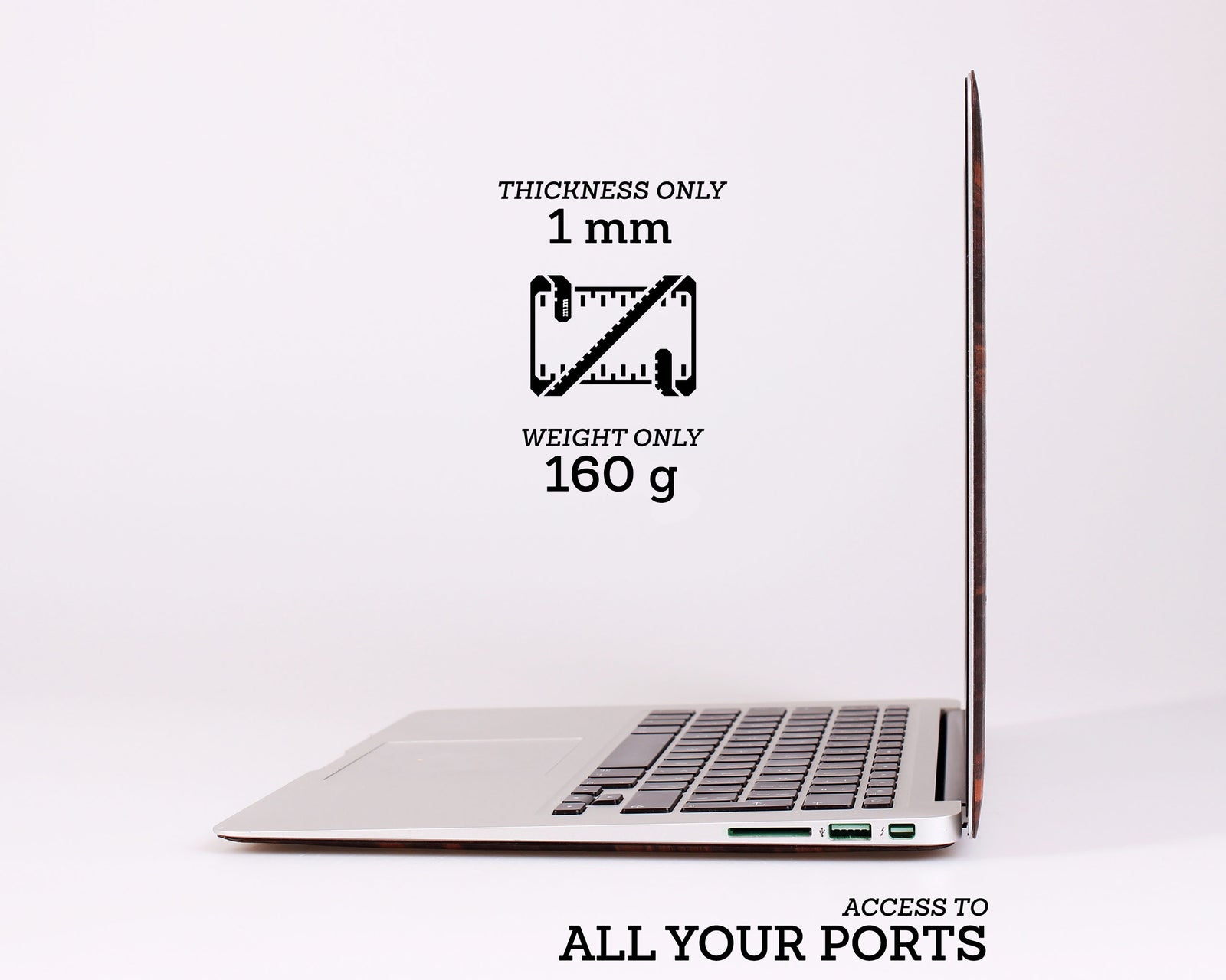 MacBook Skin - Made of Real Wood - Ebony